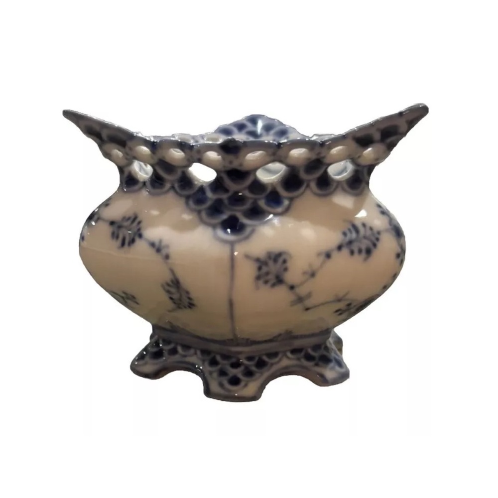 Royal Copenhagen Blue Fluted Full Lace Sugar Bowl 1112